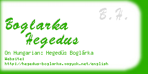 boglarka hegedus business card