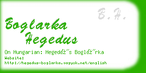 boglarka hegedus business card